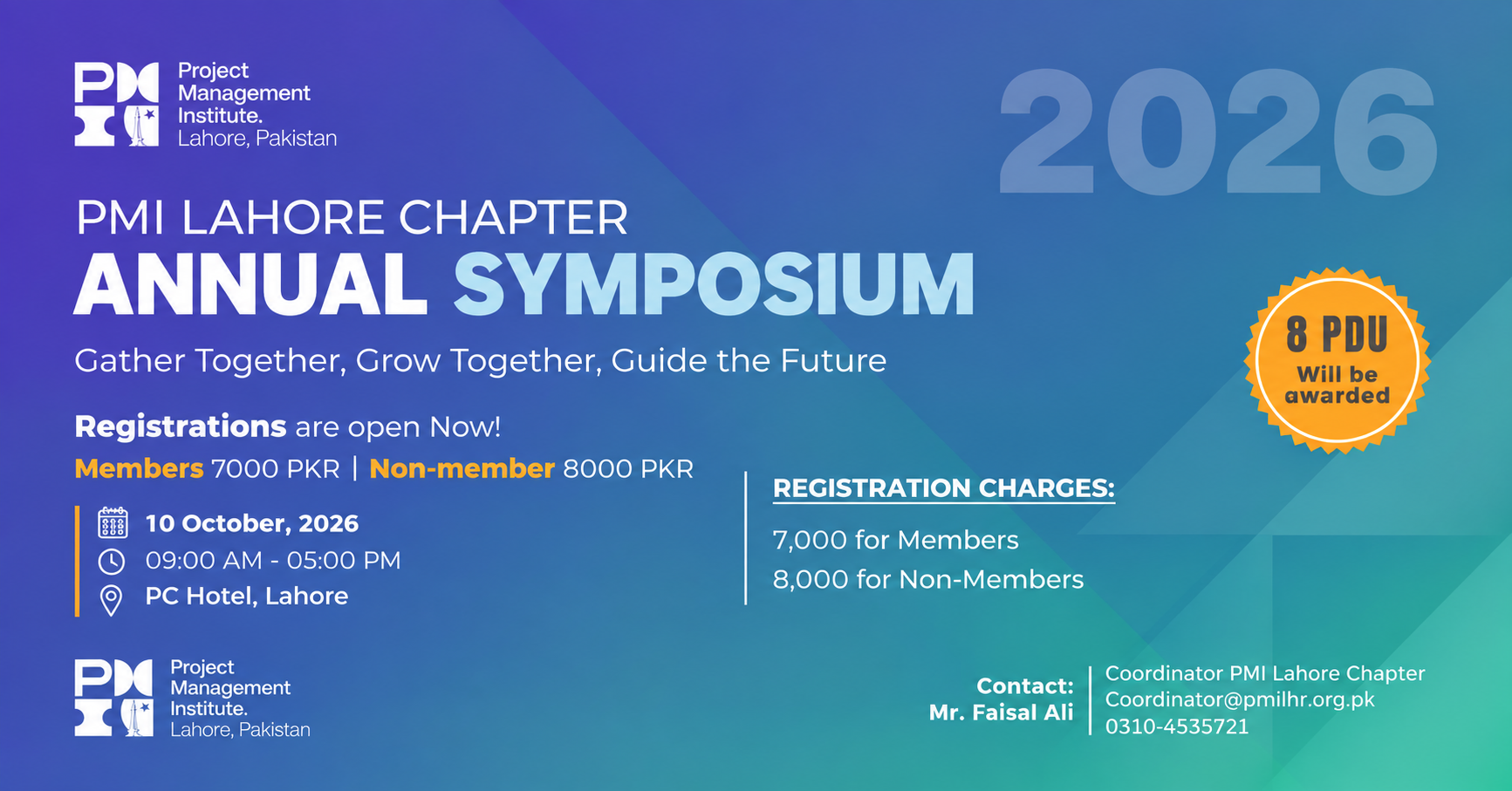 PMI Lahore Symposium 2026 Poster